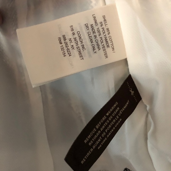 COACH Navy Heritage Stripe Jacket, Size Med | NWT - Picture 7 of 7